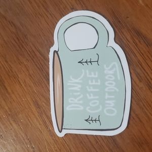 Drink Coffee Outdoors Sticker